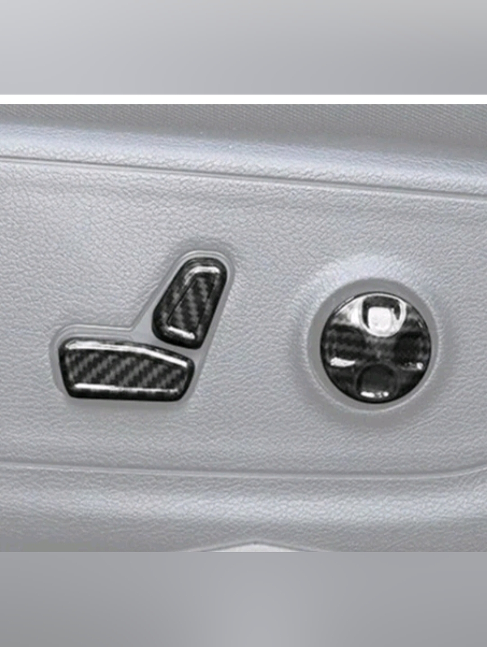 1 Set Of Dodge Ram 1500 Carbon Fiber Electric Adjustable Seat Control Cover NEW